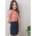 Double Breasted Denim Skirt